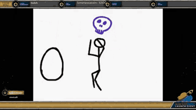 a screen shot of a video game with a rocket in the corner