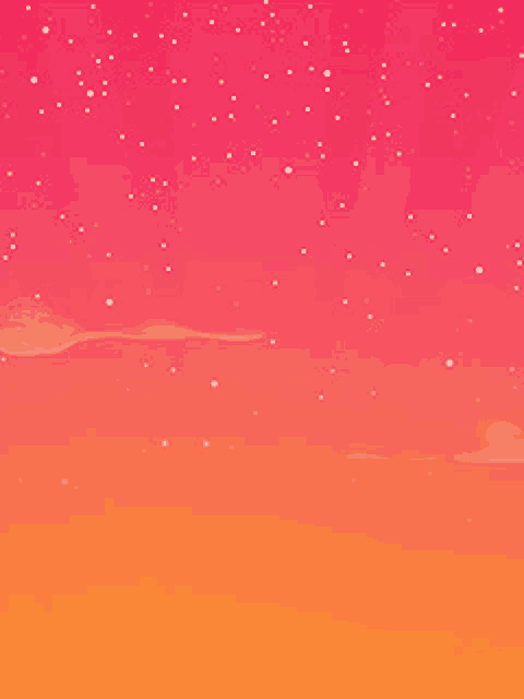 a cartoon illustration of a sunset sky with stars and clouds .