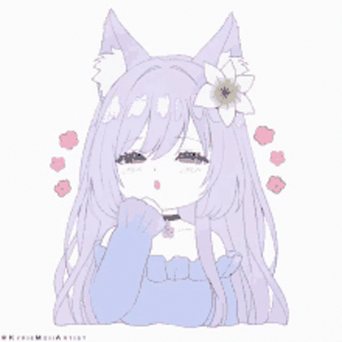 Purple Cat Anime Girl GIF - Purple Cat Anime Girl GIFs