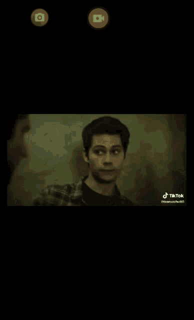 a tik tok video is being played on a screen