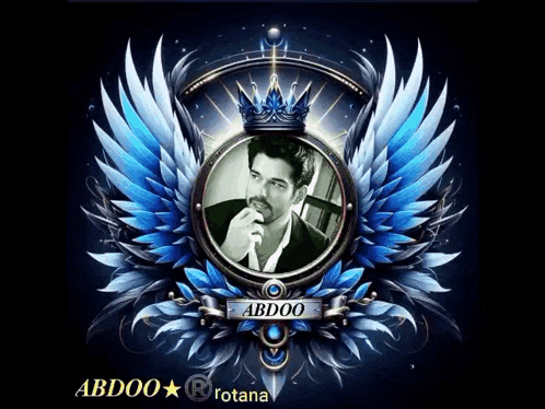 a picture of a man in a frame with abdoo written on it