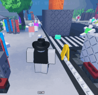 a screenshot of a video game with the time of 01:35 on the bottom
