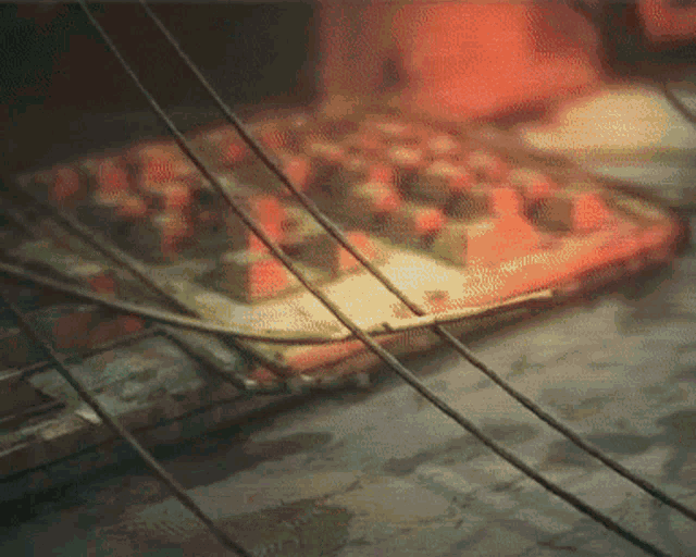 a bunch of wires are connected to a keyboard
