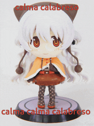 a figurine that says calma calabreso on the bottom