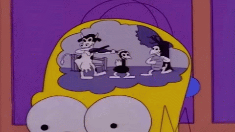 Schauinslandbahnana Homers Head GIF - Schauinslandbahnana Homers Head Imagination GIFs