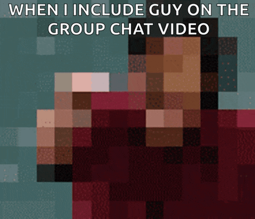 when i include guy on the group chat video poster