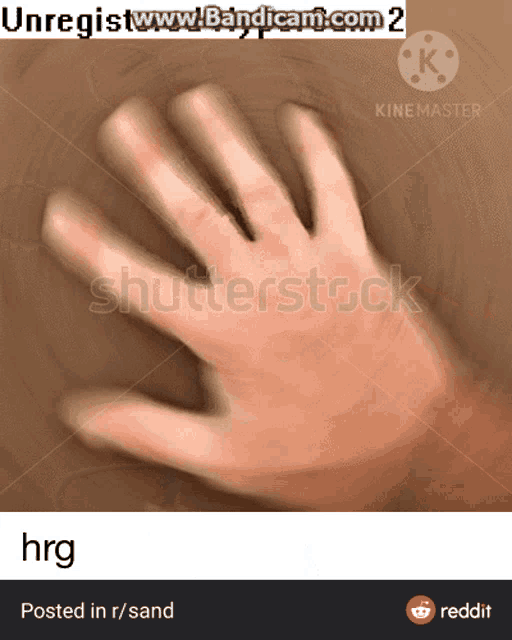 a blurry picture of a person 's hand with the words hrg posted in r / sand