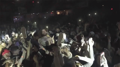 Crowd Surfing Crowded GIF - Crowd Surfing Crowded Party GIFs