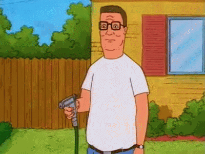Hank And Water Hose - King Of The Hill GIF