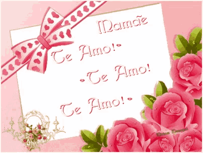 a card that says te amo on it