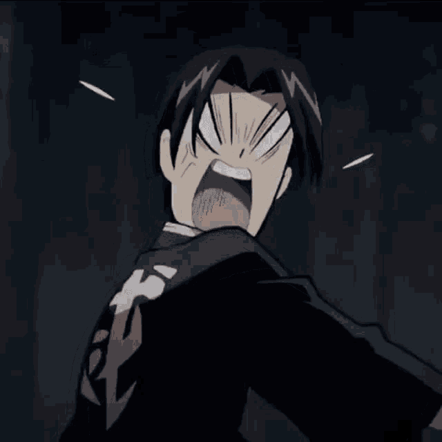 a cartoon character with a skull on his back