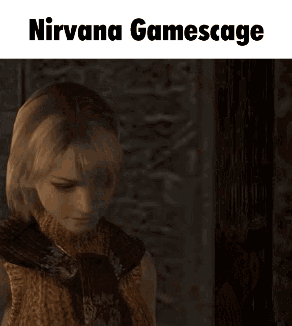 a picture of a woman with the words nirvana gamescage on the bottom