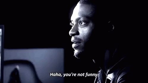 Aldis Hodge Youre Not Funny GIF - Aldis Hodge Youre Not Funny Leverage GIFs