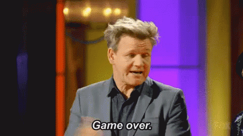 Finished GIF - Gordon Ramsay Master Chef Junior Game Over GIFs