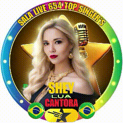 a picture of a woman holding a microphone with the name shey lua cantora on it