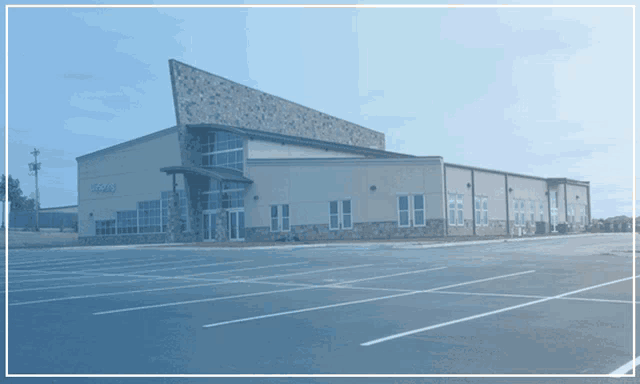 a large building with the word faithful on the front