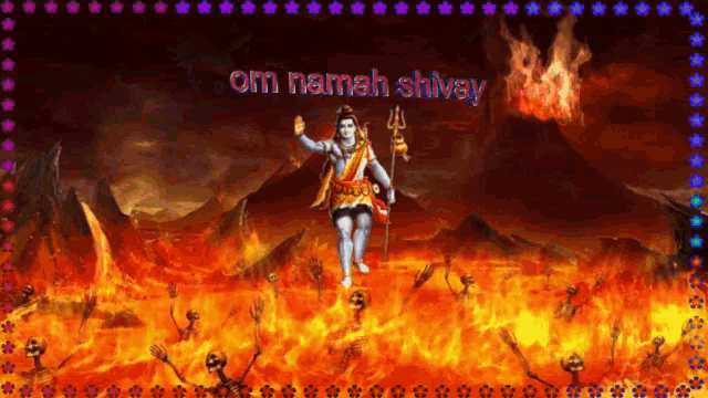 om namah shivay is written above a picture of a man