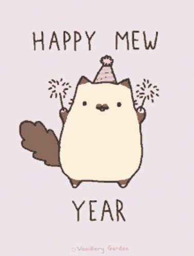 Happy Mew Year Cat GIF - Happy Mew Year Cat Cute GIFs