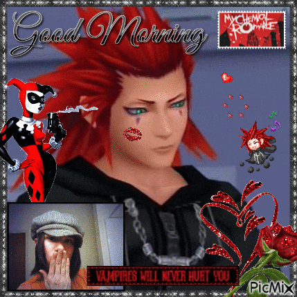 a picture of a vampire with the words " vampires will never hurt you "