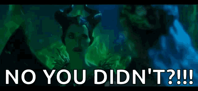 a picture of a woman with horns and the words no you didn 't !!!