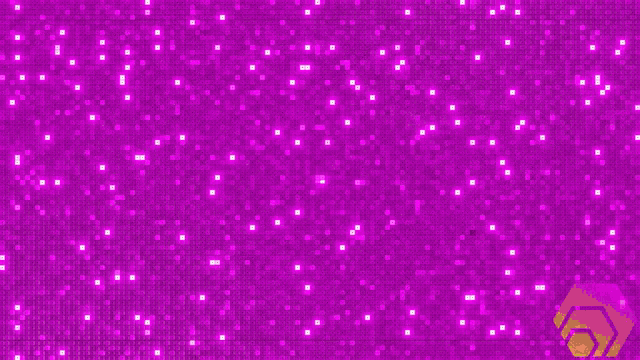 a purple background with a heart made out of purple squares and the word elly
