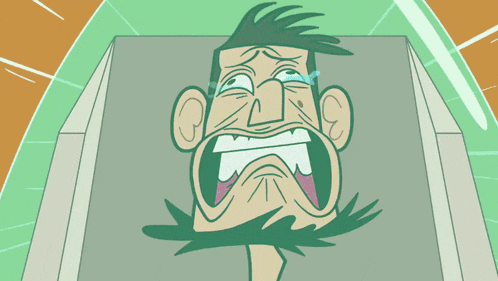 a cartoon drawing of a woman crying with tears running down her face
