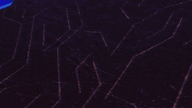 a spinning top is flying through the air in a dark room .