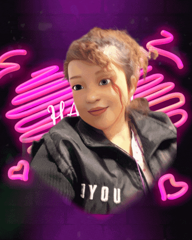 a girl wearing a jacket that says i you