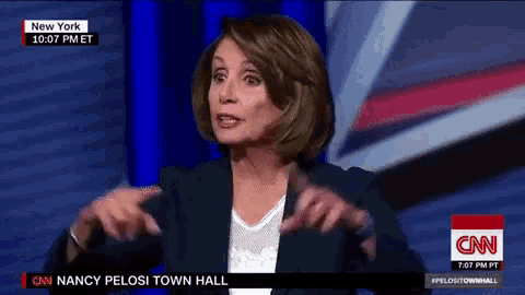 cnn nancy pelosi town hall is being shown on the screen