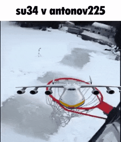 a plane is flying over a basketball hoop in the snow