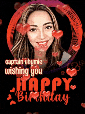 captain chymie wishing you a happy birthday with hearts