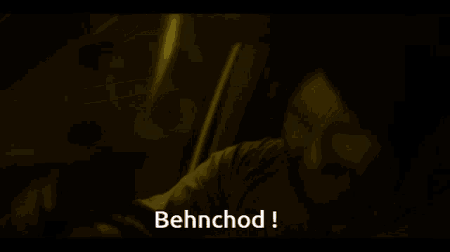 behnchod is written on a yellow background