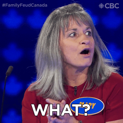 a woman wearing a red shirt with the word mary on it says what