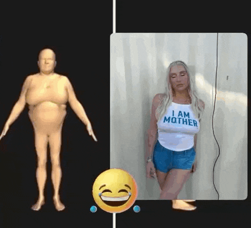 a man and a woman are standing next to each other and the woman is wearing a shirt that says `` i am mother ''