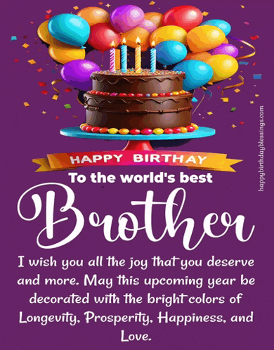 happy birthday to the world 's best brother