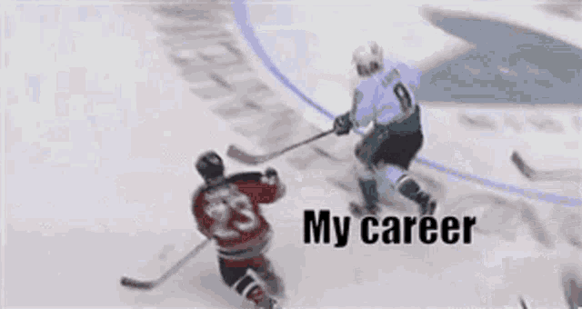 a hockey player in a red jersey with the number 23 on it