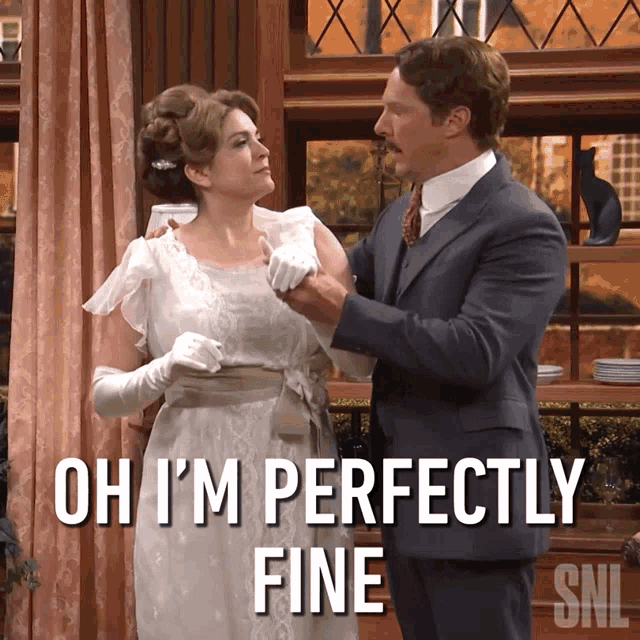 Oh Im Perfectly Fine Cecily Strong GIF - Oh Im Perfectly Fine Cecily Strong Benedict Cumberbatch GIFs