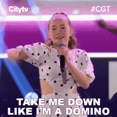 Take Me Down Like I'M A Domino Maya Gamzu GIF - Take Me Down Like I'M A Domino Maya Gamzu Canada'S Got Talent GIFs