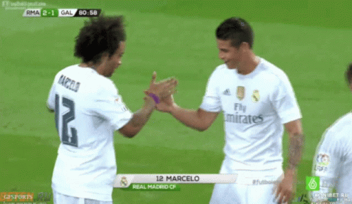 James Rodriguez Marcelo GIF - James Rodriguez Marcelo Real Madrid GIFs