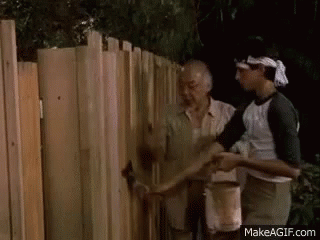 Paint The Fence Hands Up Hands Down GIF - Paint The Fence Hands Up Hands Down The Karate Kid GIFs