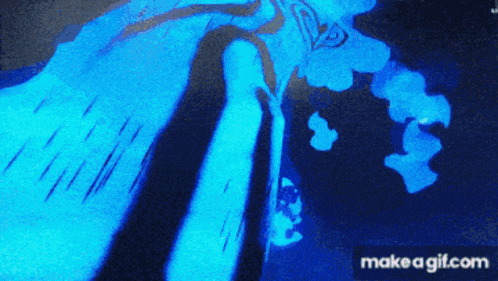 a blue background with the words make a gif.com