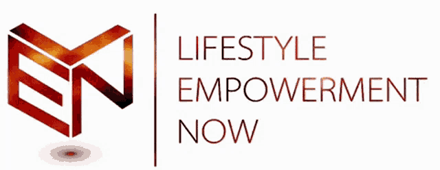 a logo for lifestyle empowerment now with a red m