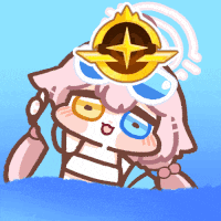 a cartoon character with a star on her head