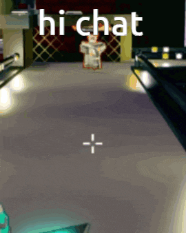 a screenshot of a video game with the words hi chat on the bottom