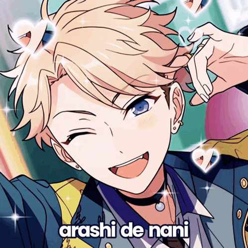 a drawing of a boy with the name arashi de nanj on it