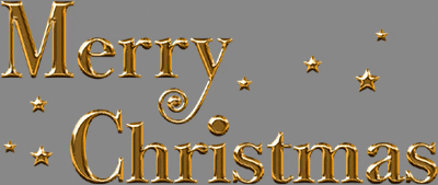 the word merry christmas is written in gold letters