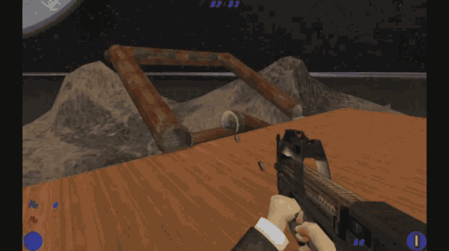 a video game shows a man holding a gun and the time is 7:31
