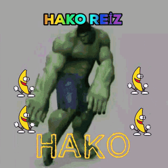 a picture of the hulk with the name hako reis