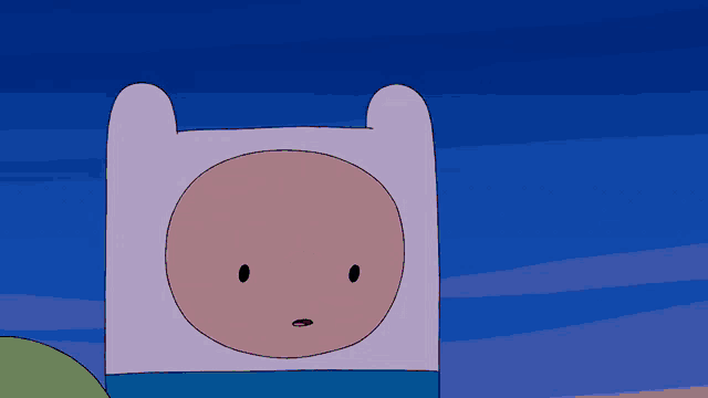 a cartoon character 's face is shown with a surprised look on his face
