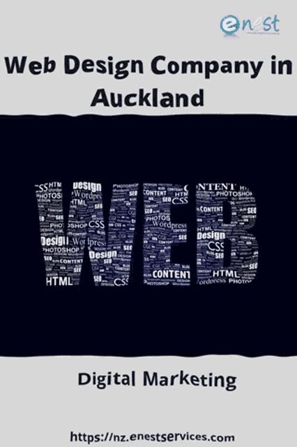 a poster that says web design company in auckland digital marketing